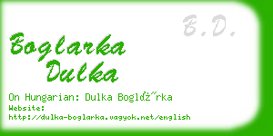 boglarka dulka business card